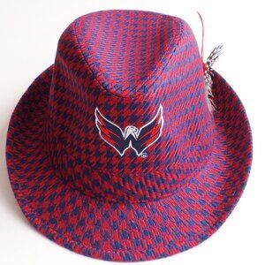 Washington Capitals NHL Hockey NWT Blue & Red Fedora Hat Unisex Game Day Apparel